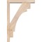 Ekena Millwork Merced Block Smooth Bracket w/ Offset Brace, Douglas Fir, 3 1/2"W x 16"D x 24"H BKT0402X16X24MRC05SDF - alternate 4